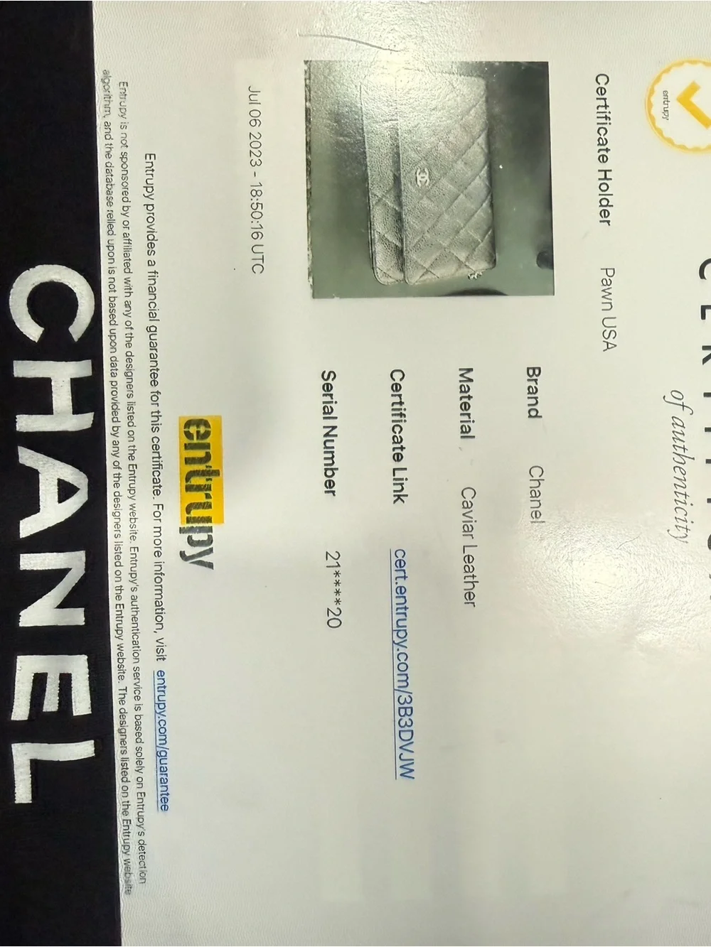 CHANEL Black Quilted Caviar Leather wallet chain WOC with Silver-Tone Chain